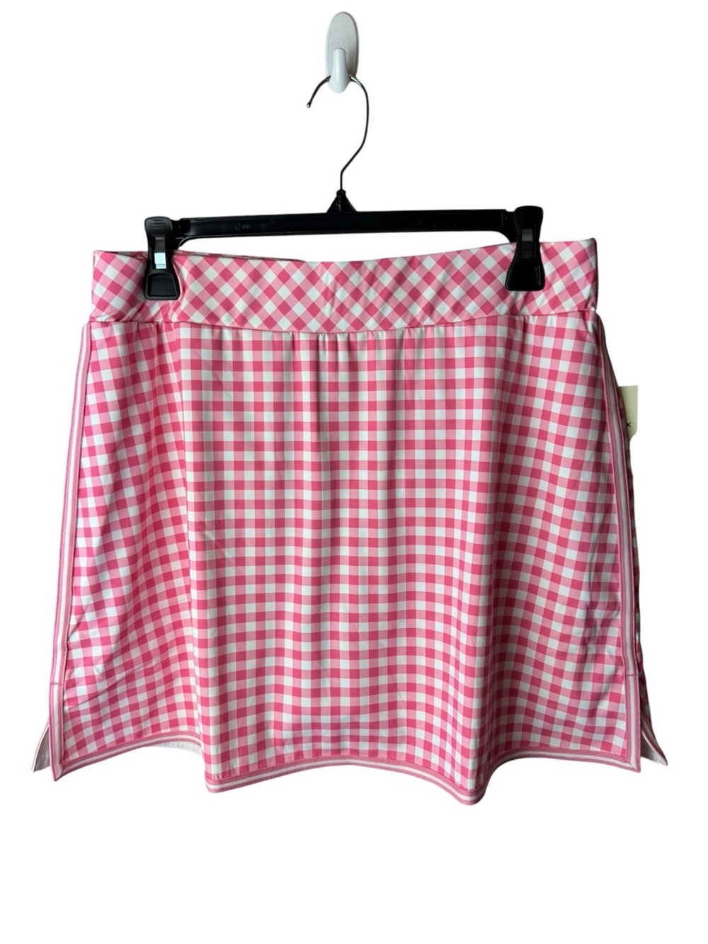 Tuckernuck Pink Gingham Plaid Tennis Skort L